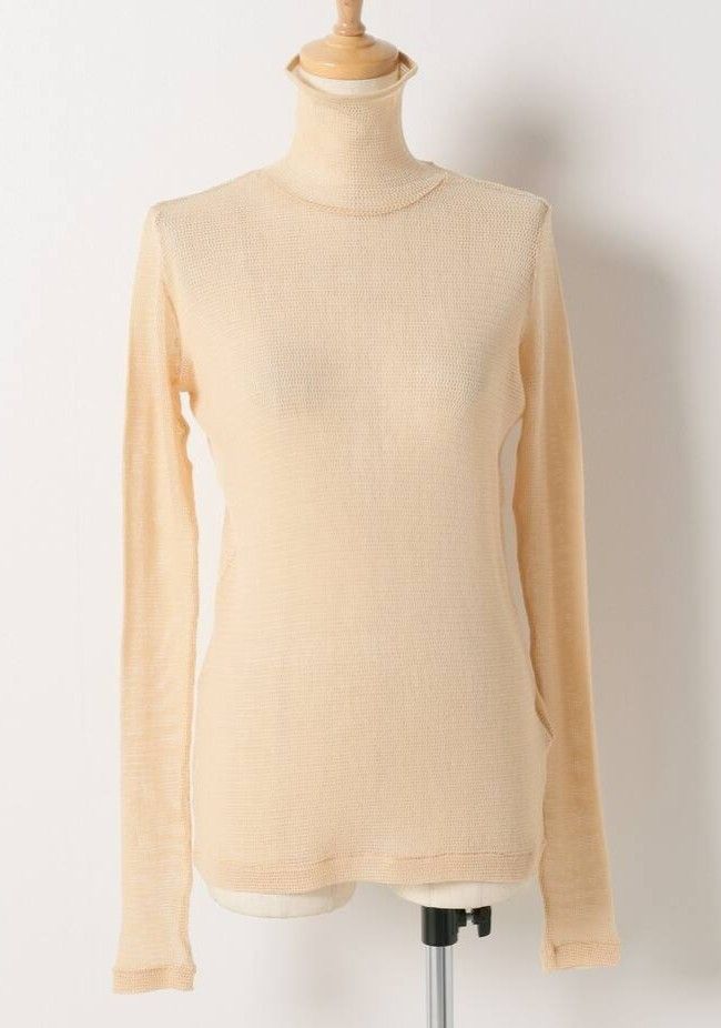 AURALEE WOOL RASCHEL MESH LS オーラリー ウールタートル ハイネック