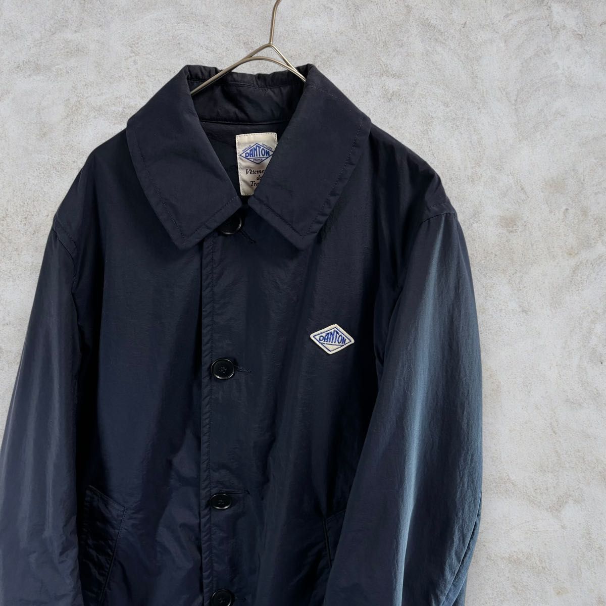 DANTON ダントン カバーオール ジャケット ネイビー 青ロゴ DANTON ダントン カバーオール ジャケット ネイビー 青ロゴ