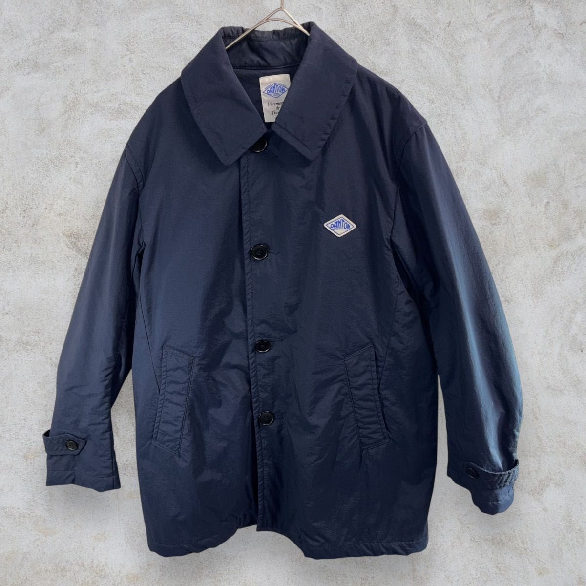DANTON ダントン カバーオール ジャケット ネイビー 青ロゴ DANTON ダントン カバーオール ジャケット ネイビー 青ロゴ