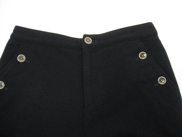  crocodile CROCODILE pants capri pants Capri wool M navy lady's D720