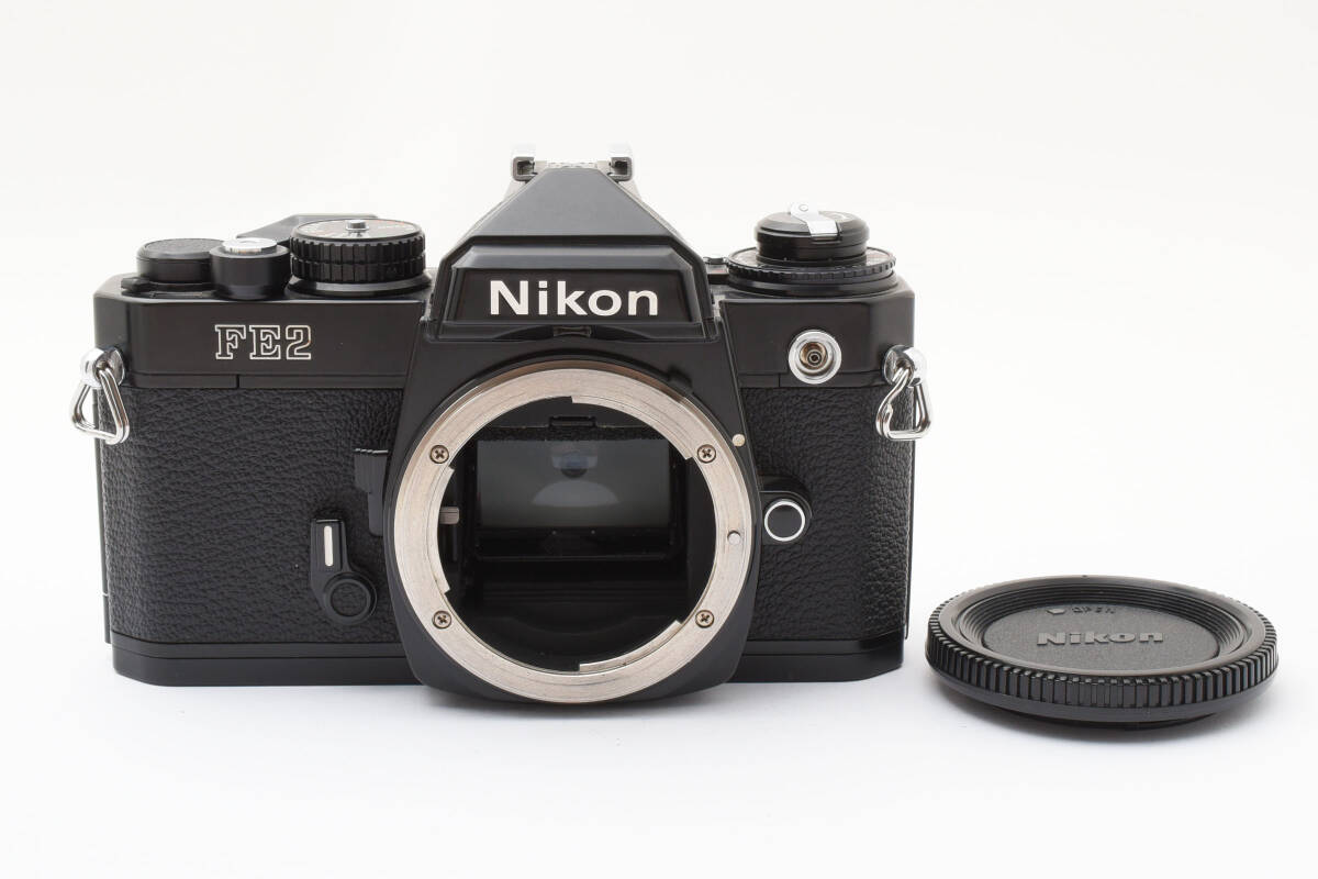 【極上美品 】 Nikon ニコン FE2 MF-12 フィルムカメラ ブラック ボディ 一眼レフカメラ 動作確認済み #2061