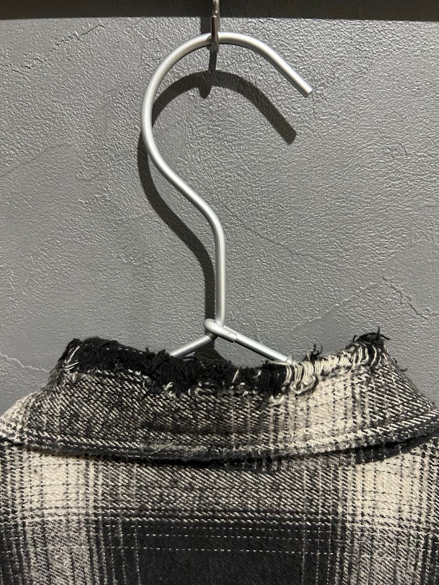 美品 ゴールド オンブレ チェック 柄 ネル ボックス ワイド シャツ L 東洋 美品 ゴールド オンブレ チェック 柄 ネル ボックス ワイド