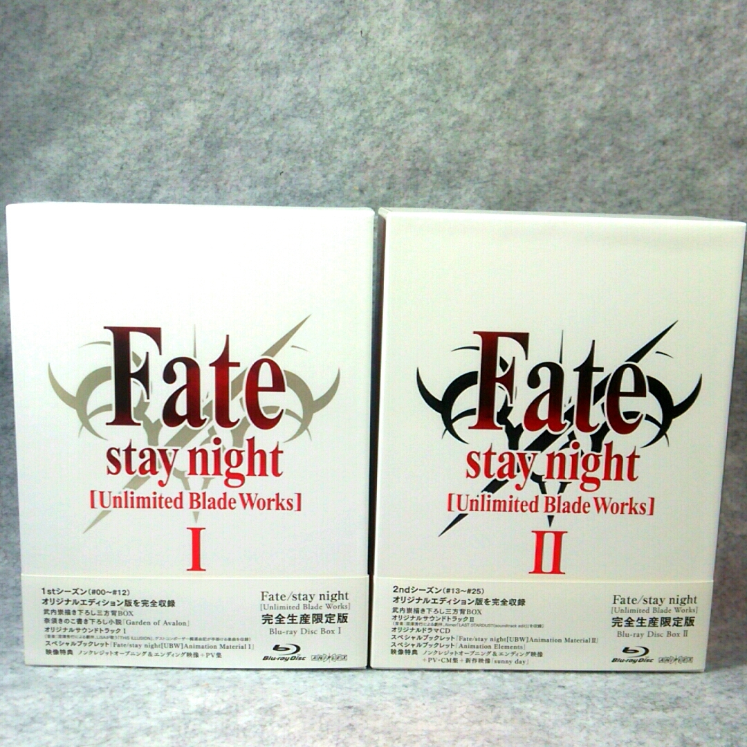 送料無料 Fate/stay night　 1期ＺＥＲＯ　＆　[UBW] 　Blu-ray Disc Box I & II 　全4巻セット_画像3