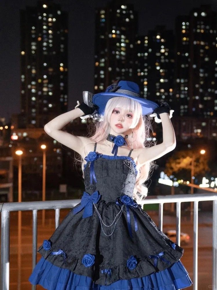 ゴシック ゴスロリ アイドル ローズ BIGリボン JSK ロリータ ゴシック ゴスロリ アイドル ローズ BIGリボン JSK ロリータ