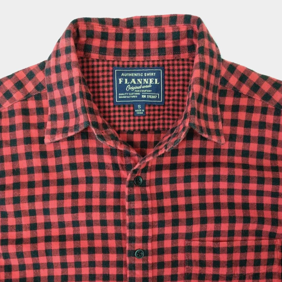 UNIQLO メンズ フランネルシャツ レッド系 チェック柄 S UNIQLO メンズ フランネルシャツ レッド系 チェック柄 S