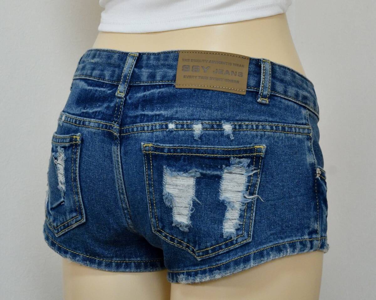 未使用】デニム ホットパンツ 美尻カット サイズM(タグ付き 未使用】デニム ホットパンツ 美尻カット サイズM(タグ付き