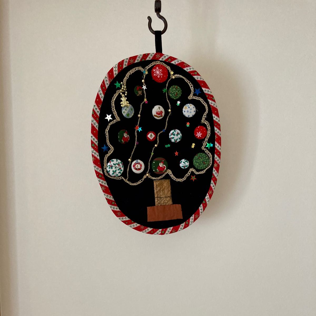 ハンドメイド パッチワーク クリスマスツリー 壁飾り ハンドメイド パッチワーク クリスマスツリー 壁飾り
