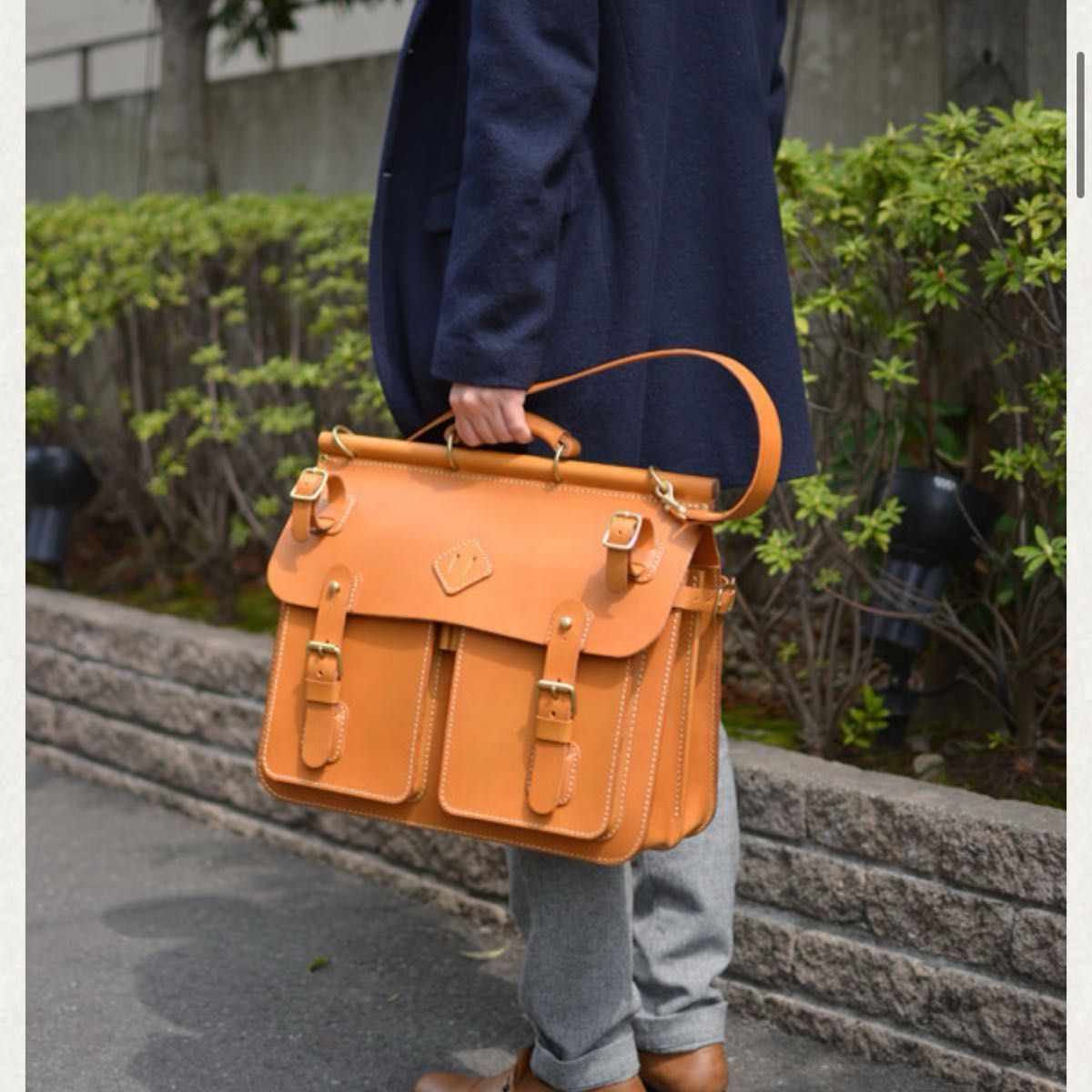 ヘルツ HERZ トリップバッグ ショルダーストラップ別注 キャメル ヘルツ HERZ トリップバッグ ショルダーストラップ別注 キャメル