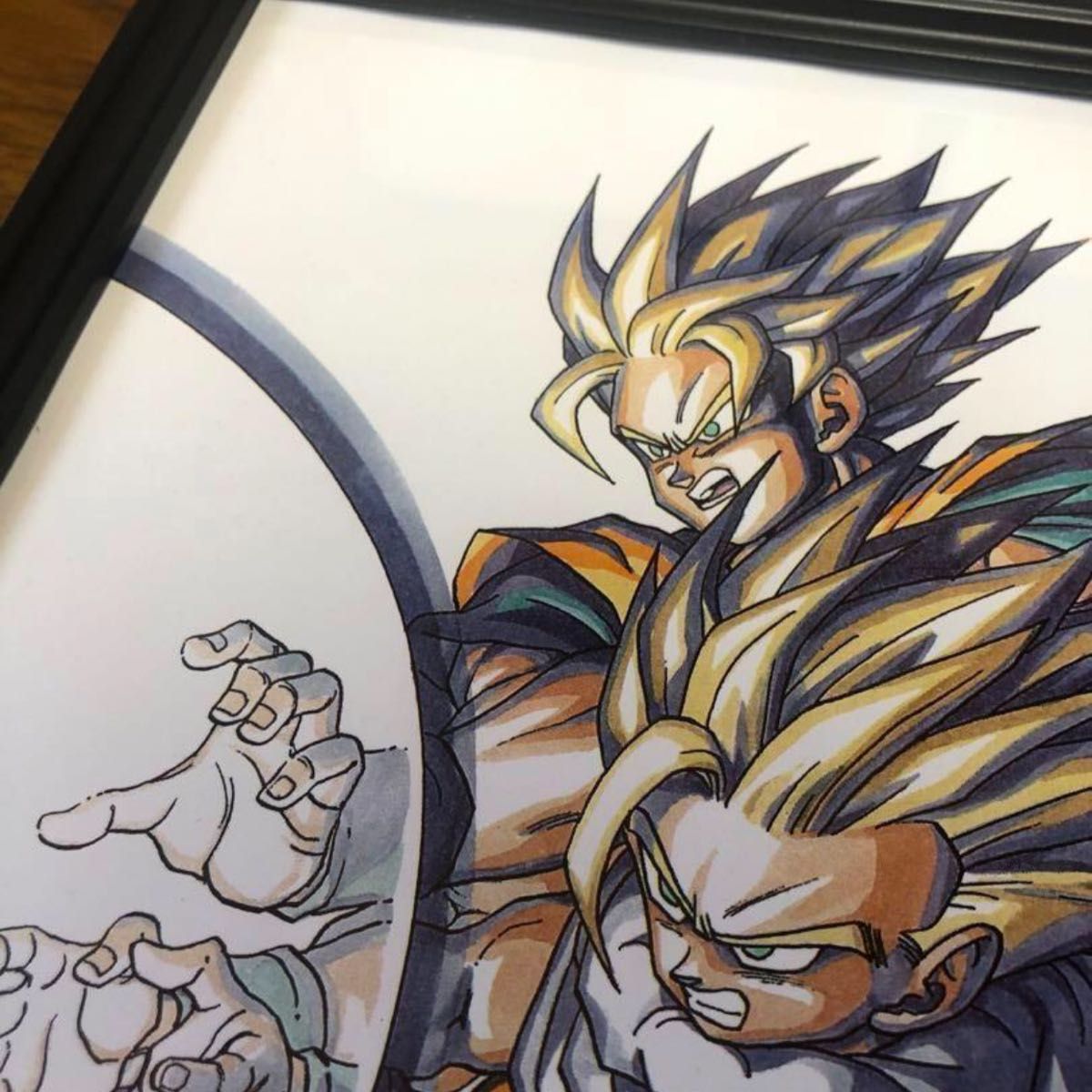 ドラゴンボール 1993年 表紙用イラスト 親子かめはめ波 A4サイズ ドラゴンボール 1993年 表紙用イラスト 親子かめはめ波 A4サイズ