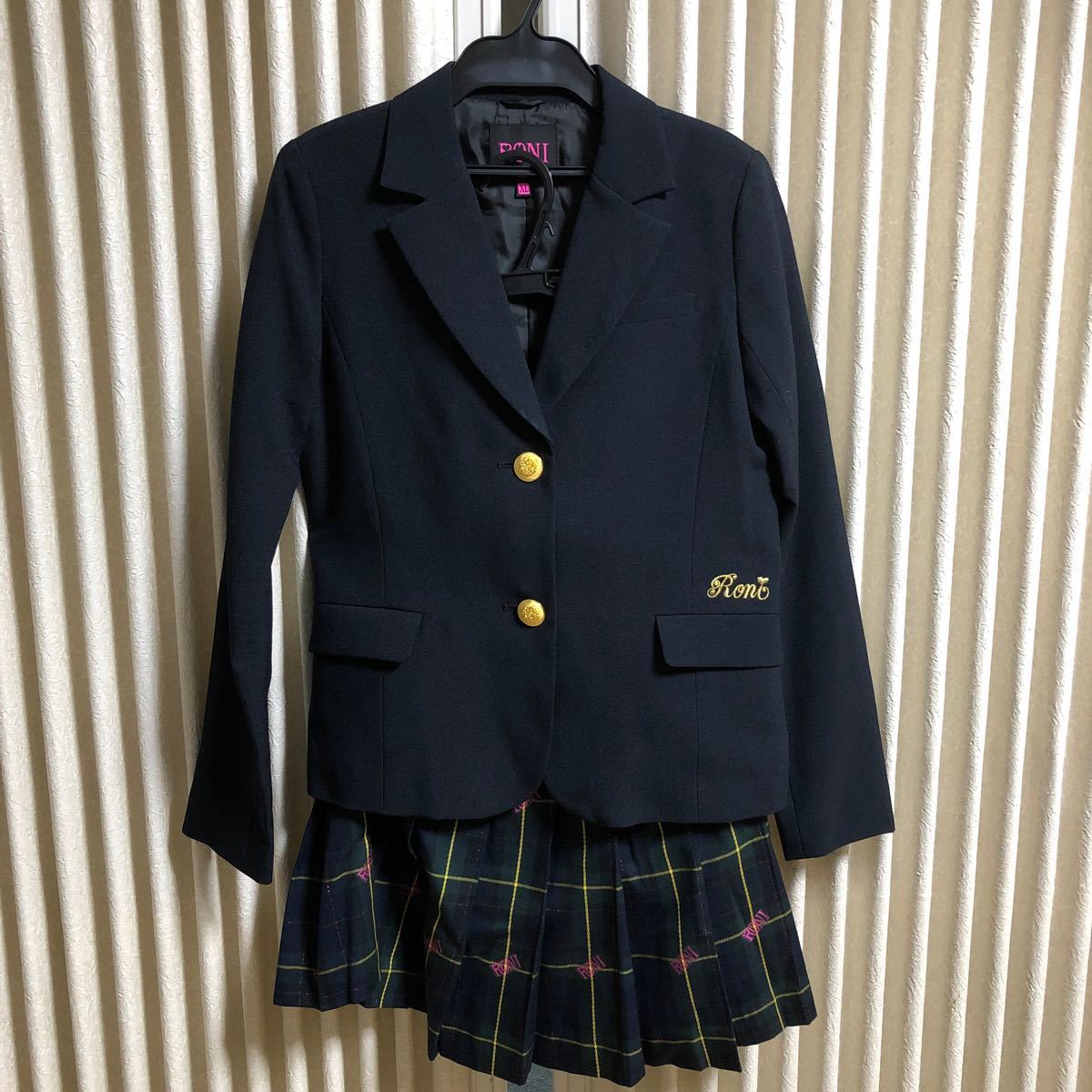 ロニィ RONI 卒業式 スーツ リボン スカート ジャケット 150 160
