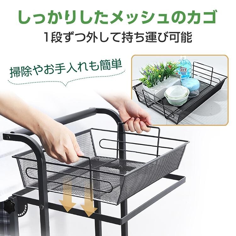  free shipping kitchen wagon many meat shelves basket to lorry tool wagon caster 3 step interior shopping Cart gardening ny374