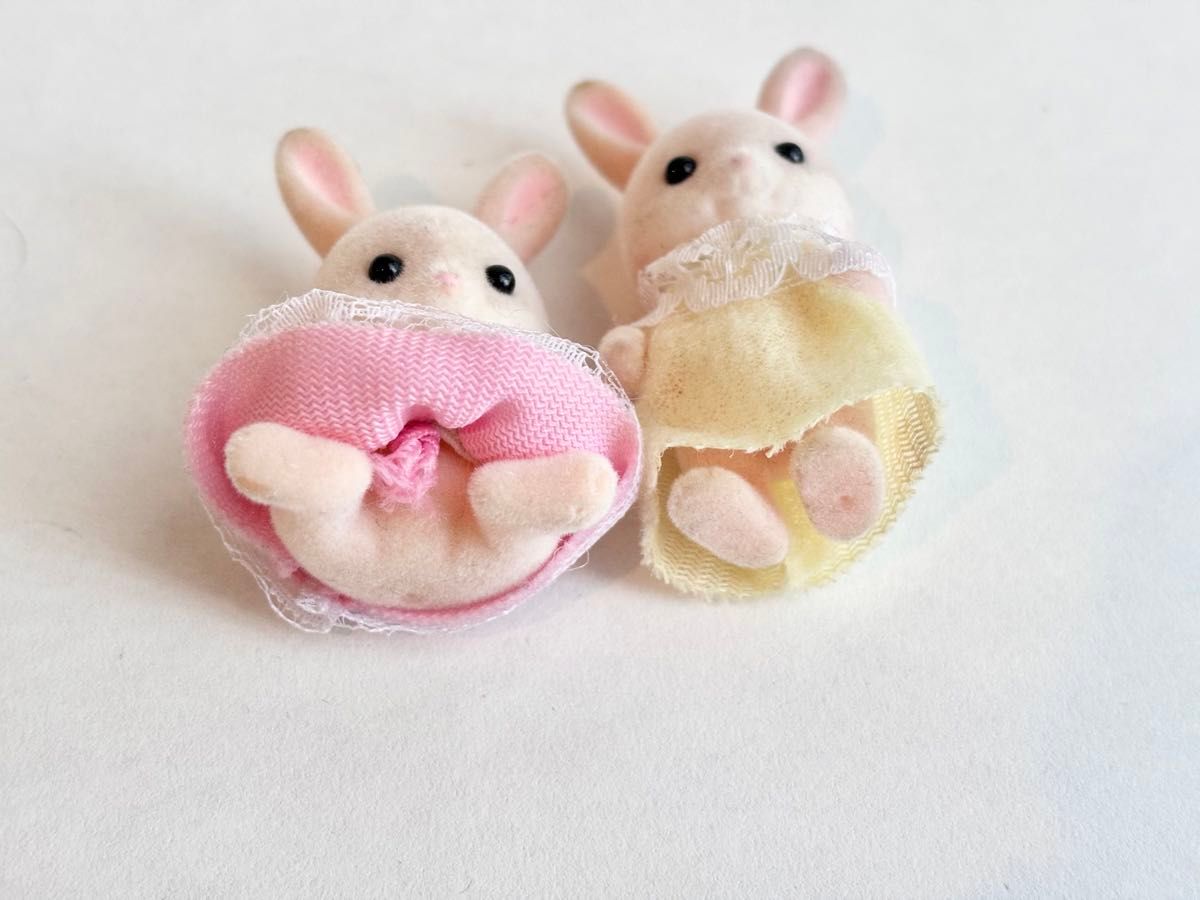 シルバニアファミリー ピンクわたウサギのふたごちゃん 赤ちゃん シルバニアファミリー ピンクわたウサギのふたごちゃん 赤ちゃん