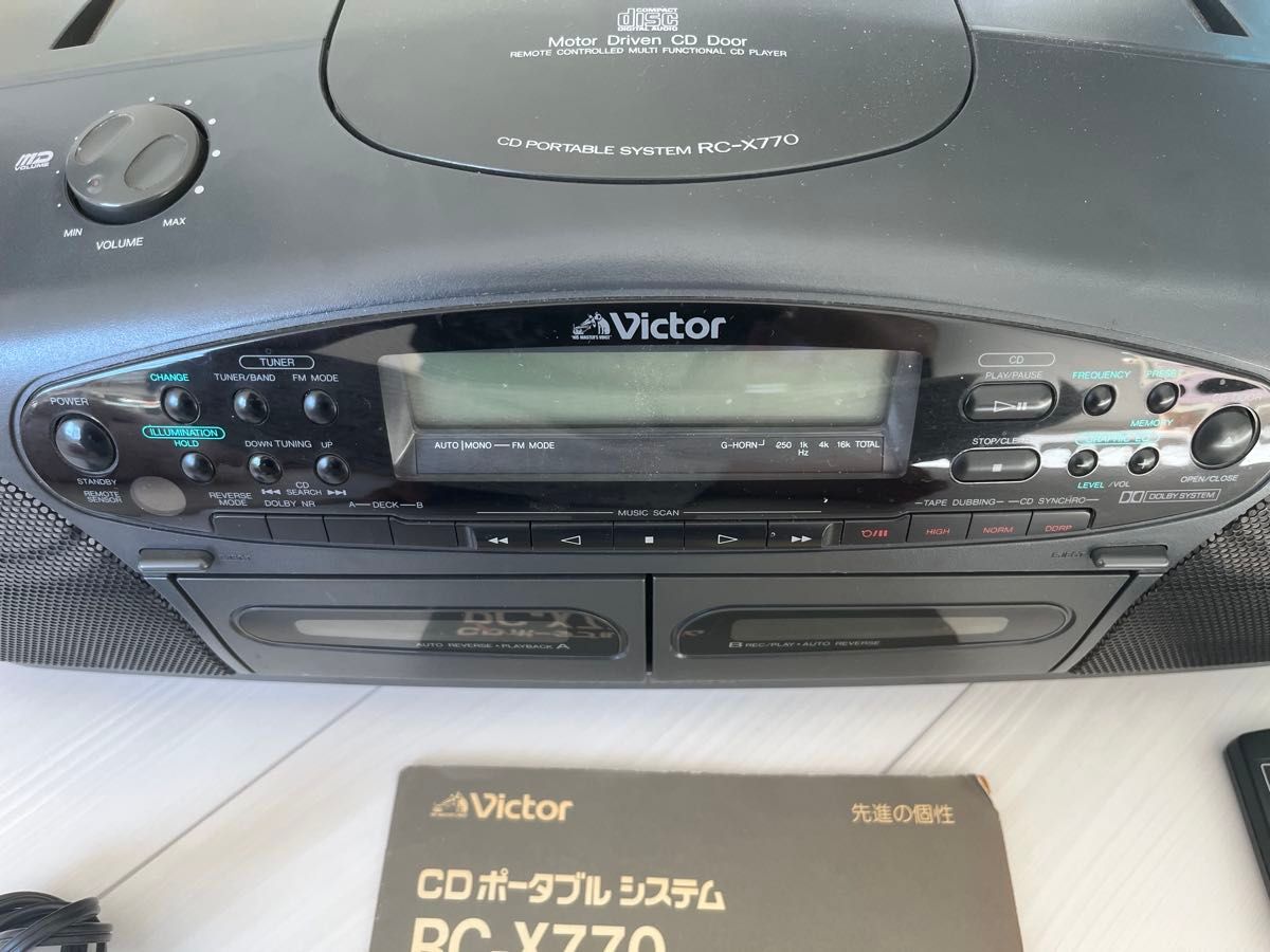 当時モノ》ビクター CDラジカセ RC-X770 取説 リモコン付|Yahoo 当時モノ》ビクター CDラジカセ RC-X770 取説 リモコン付|Yahoo