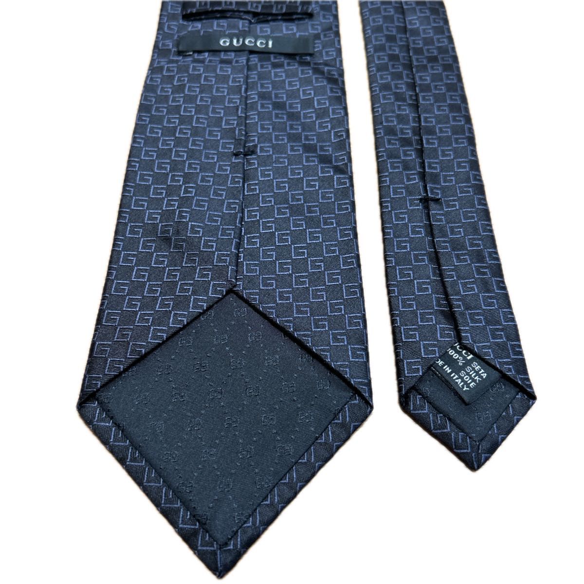 極美品】グッチ GUCCI ネクタイ Gマーク 総柄 シルクネクタイ 極美品】グッチ GUCCI ネクタイ Gマーク 総柄 シルクネクタイ