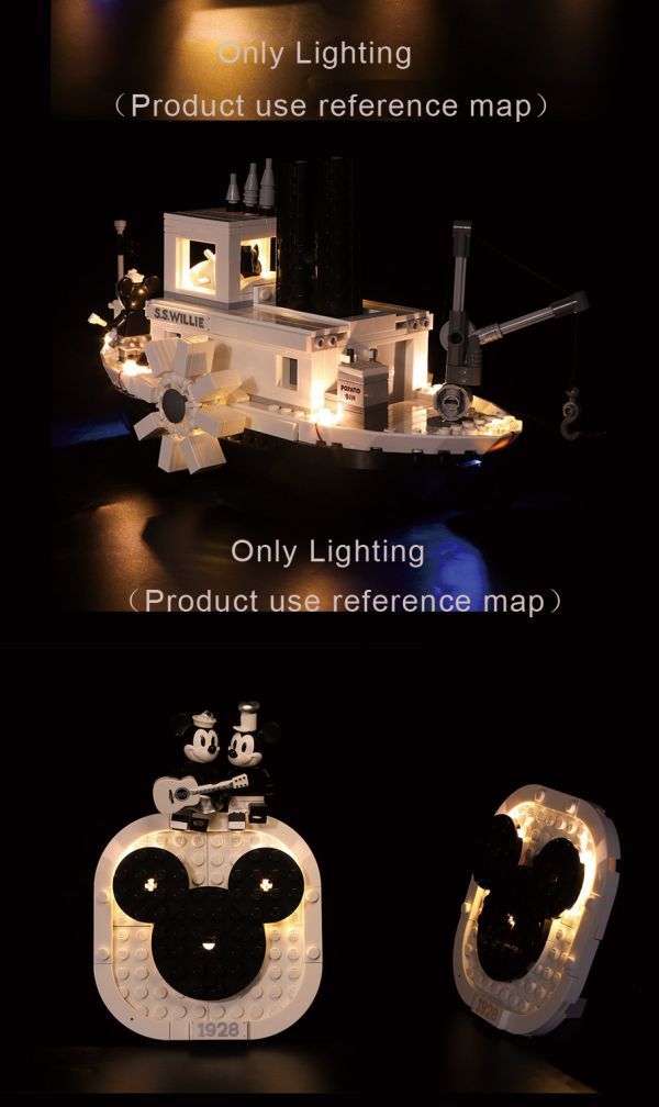 MOC LEGO レゴ ブロック 21317 アイデア 互換 蒸気船ウィリー LED ライト キット DL003_画像2