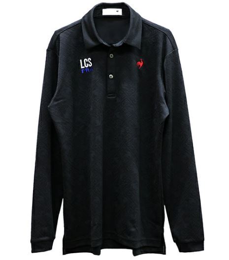 1着でも送料無料 35%OFF《2024年秋冬》ルコック ジャガード長袖シャツ LG4FLS03M 黒(LL) ルコック