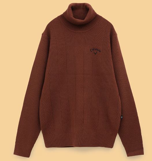 ファッションシーンで話題のこれから流行るブランド12選 35%OFF《2024年秋冬》キャロウェイ 長袖タートルネックニット C24218107(1050)ブラウン(L) セーター