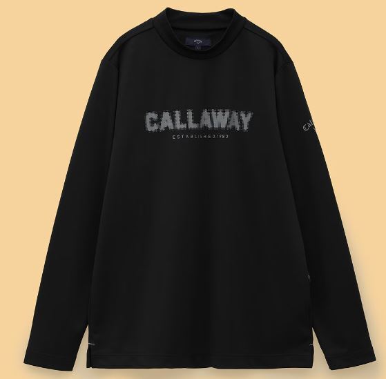 クリスマスファッション 35%OFF《2024年秋冬》キャロウェイ C24233102 長袖ストレッチモックネックシャツ(1010)黒(LL) キャロウェイ
