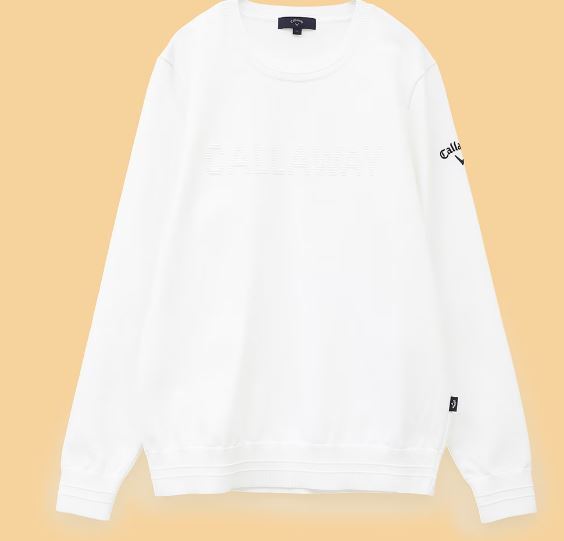 人気 35%OFF《2024年秋冬》キャロウェイ 長袖クルーネックニット(1030)白(LL) C24218101 セーター