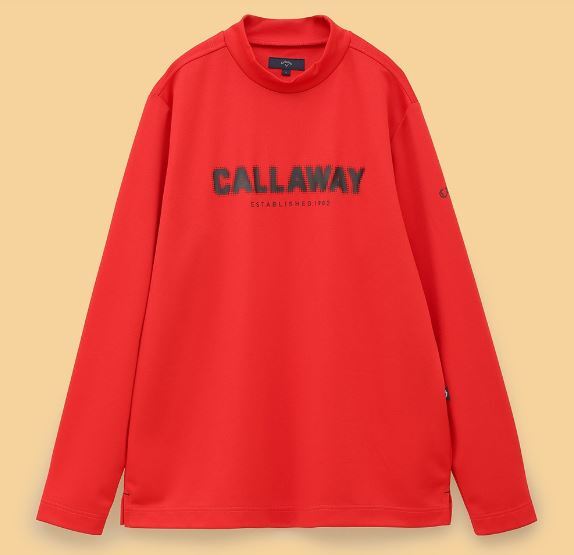 定率割引 往復 35%OFF《2024年秋冬》キャロウェイ C24233102 長袖ストレッチモックネックシャツ(1100)赤(L) キャロウェイ