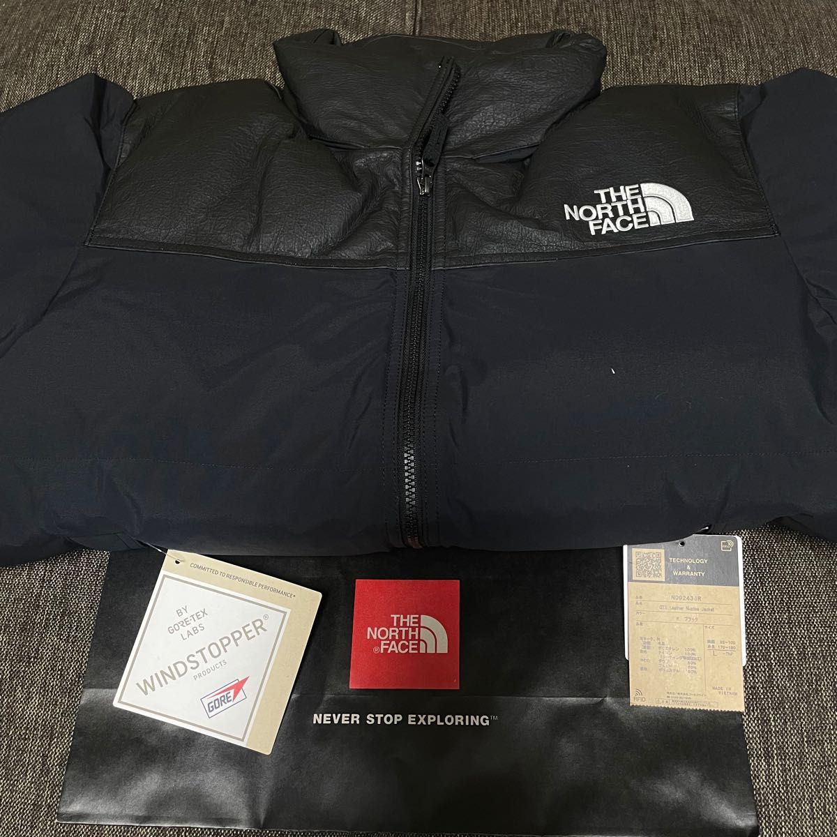 ノースフェイスオルター限定 GTX LEATHER NUPTSE JACKET【L ノースフェイスオルター限定 GTX LEATHER NUPTSE JACKET【L