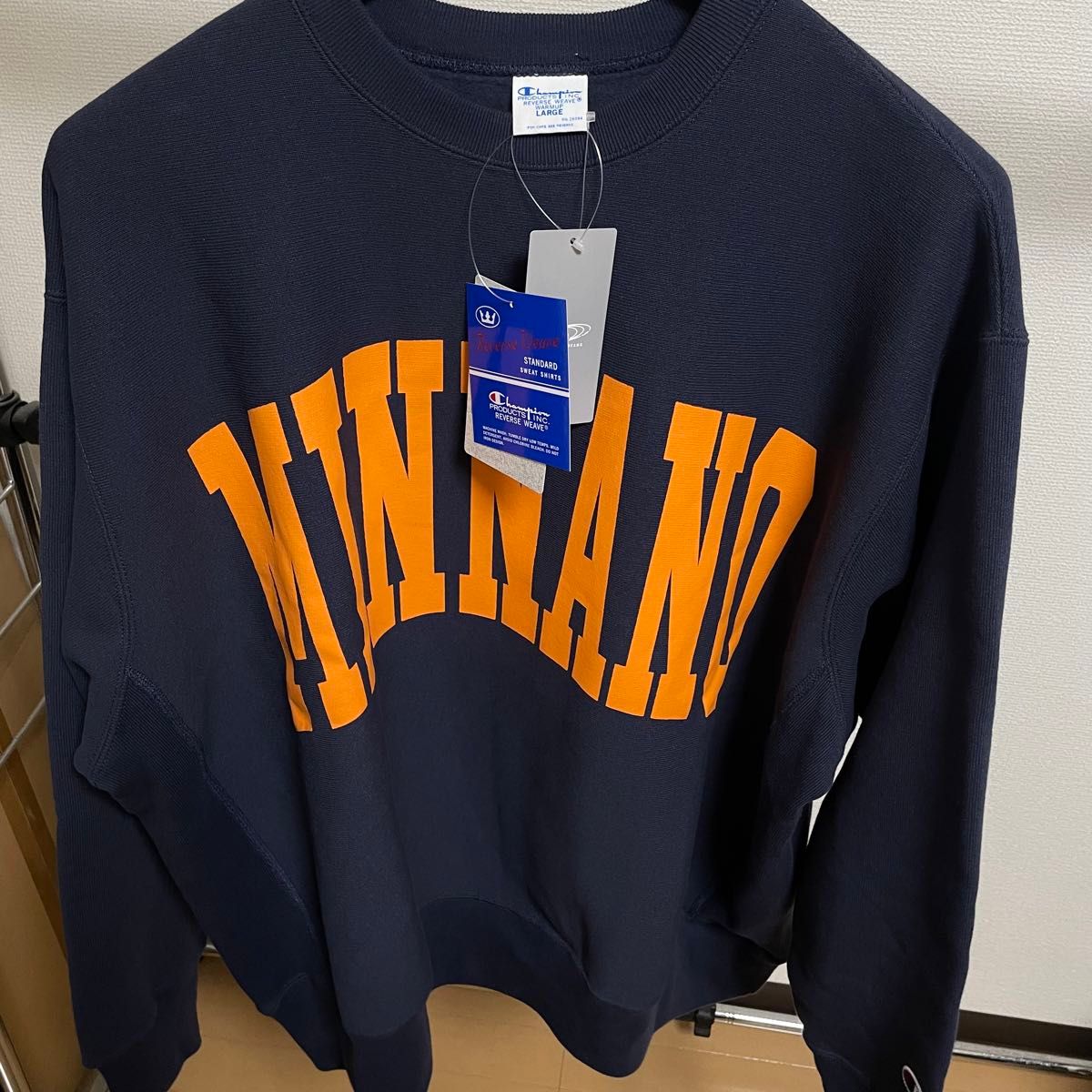 Champion × BEAMS × MINNANO】Logo Crew Neck Sweat【L Champion × BEAMS × MINNANO】Logo Crew Neck Sweat【L