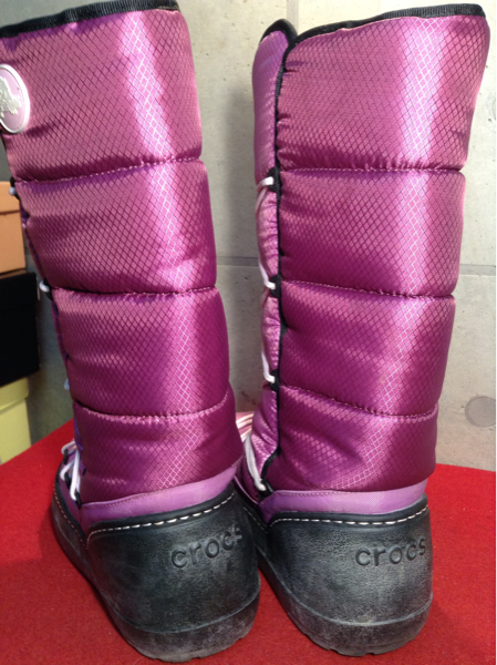 【売り切り!!送料無料!!】A-49 中古激安!!crocs クロックス ロングブーツ 22.0cm 箱無し!_画像2