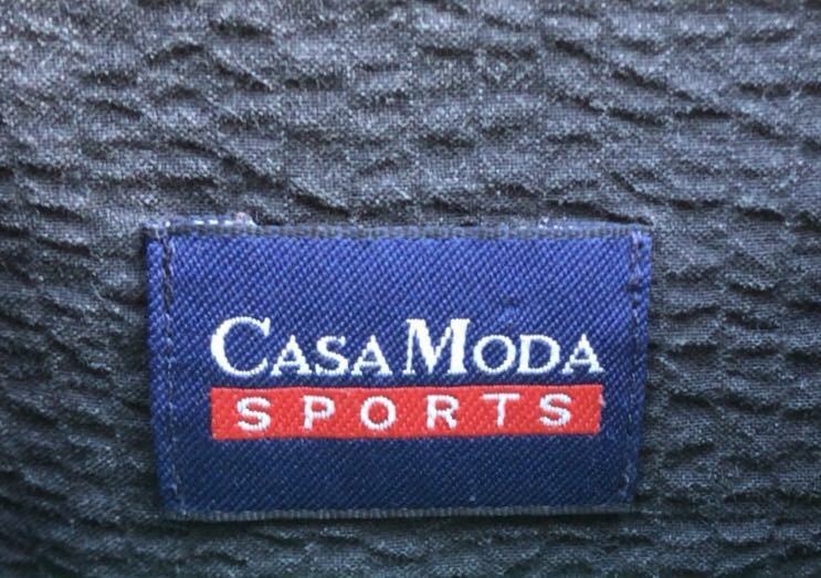 お勧め・ヴィンテージ レトロ CASA MODA SPORTS 古着長袖シャツ L 黒_画像4