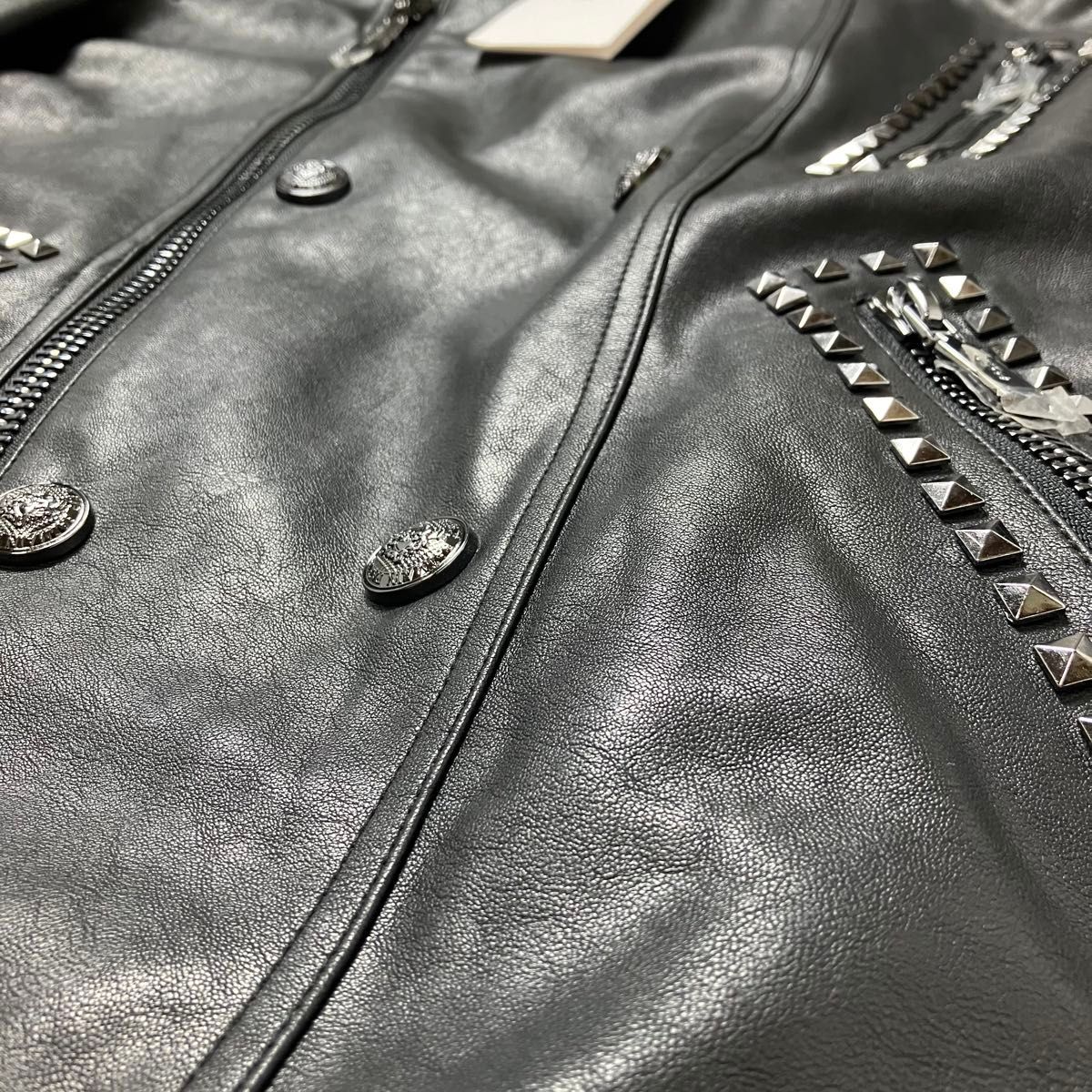 タグ付き未使用】BALMAIN バルマン ライダースジャケット タグ付き未使用】BALMAIN バルマン ライダースジャケット