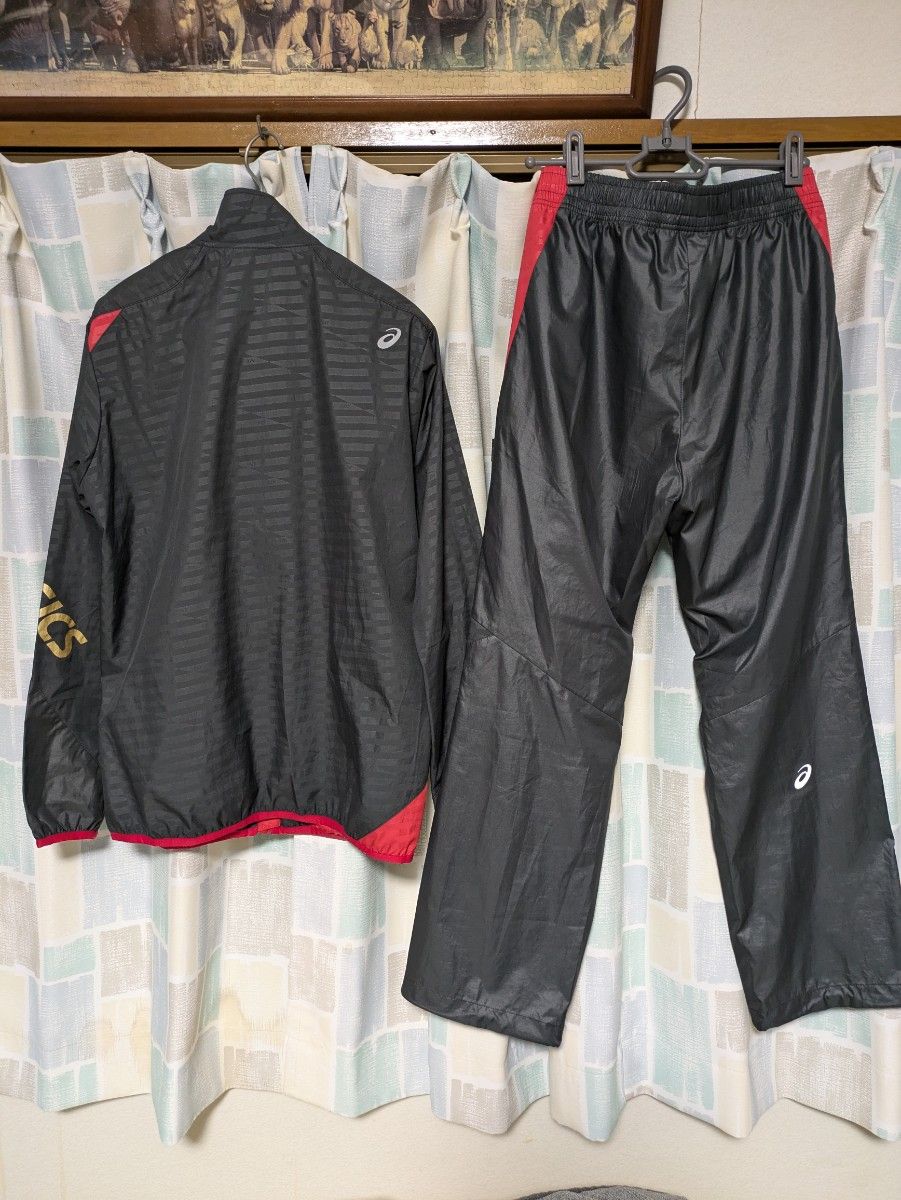 asics アシックス A77 ウィンドブレーカー セットアップ 上下 asics アシックス A77 ウィンドブレーカー セットアップ 上下