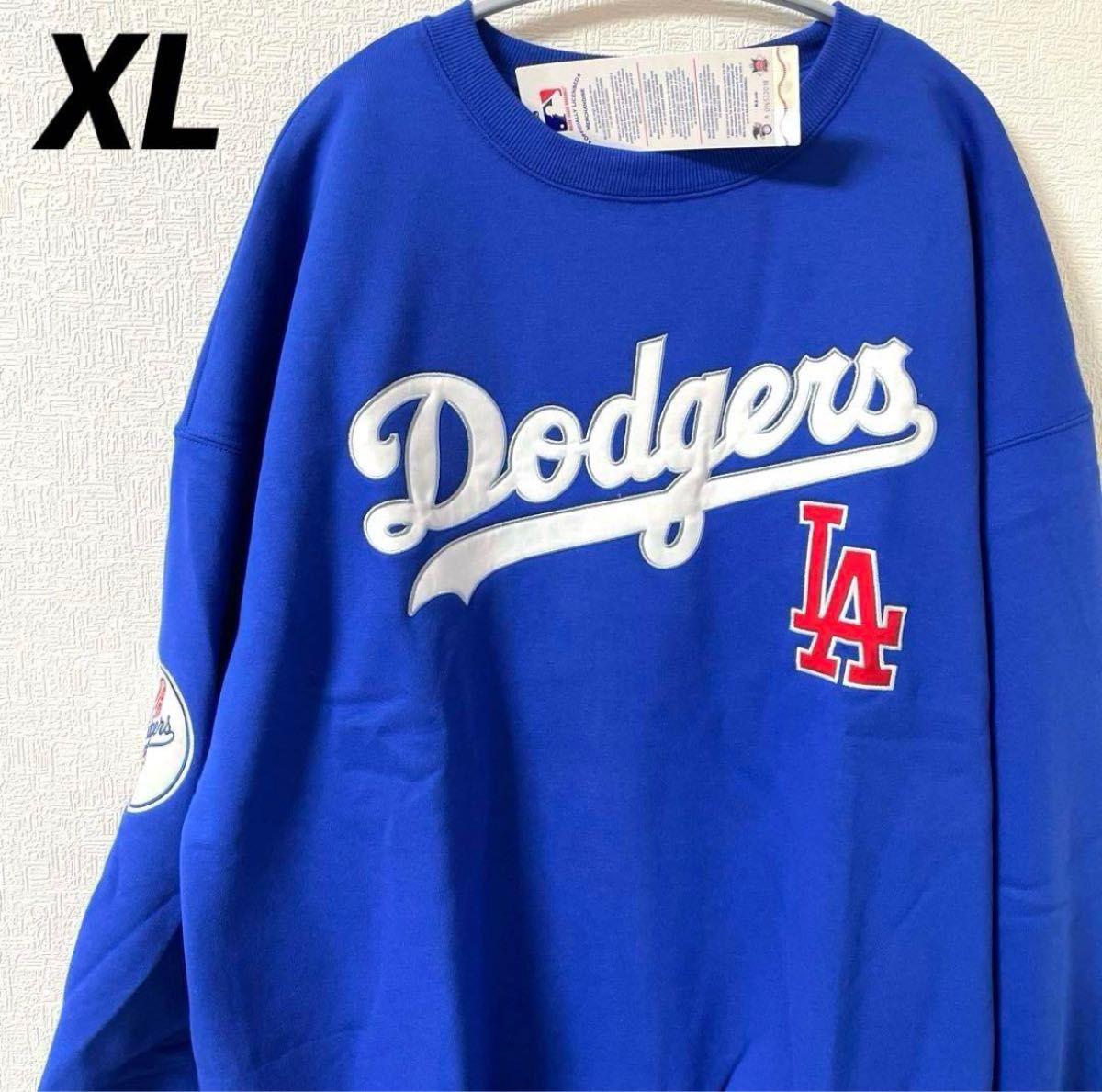 新品】MLB ドジャース トレーナー スウェット 裏起毛 ワッペン 新品】MLB ドジャース トレーナー スウェット 裏起毛 ワッペン
