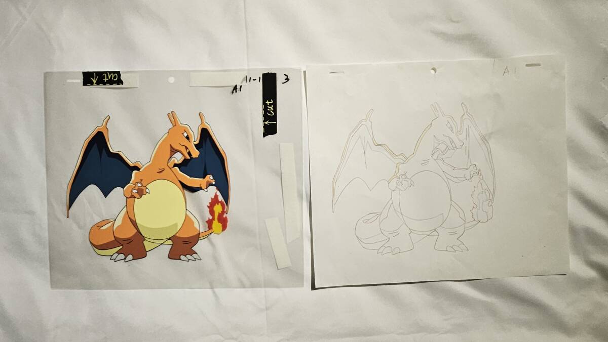 リザードン セル画 ラフ画 模写】セル画 ポケモン リザードン ポケットモンスター アニメ