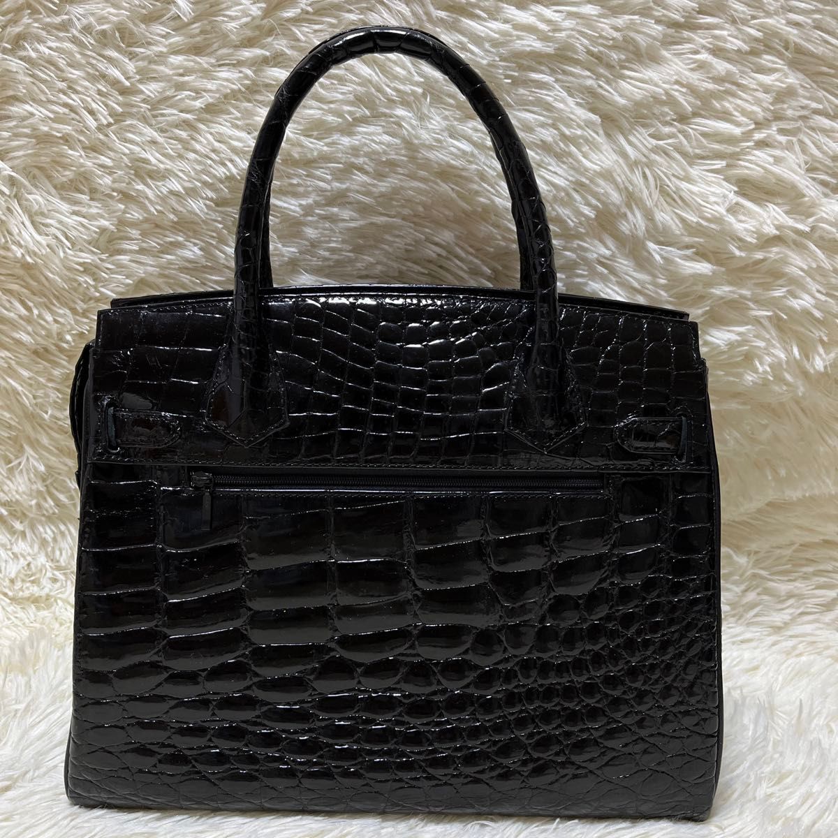 JRA クロコダイル crocodile ハンドバッグ 南京錠 カデナ JRA クロコダイル crocodile ハンドバッグ 南京錠 カデナ