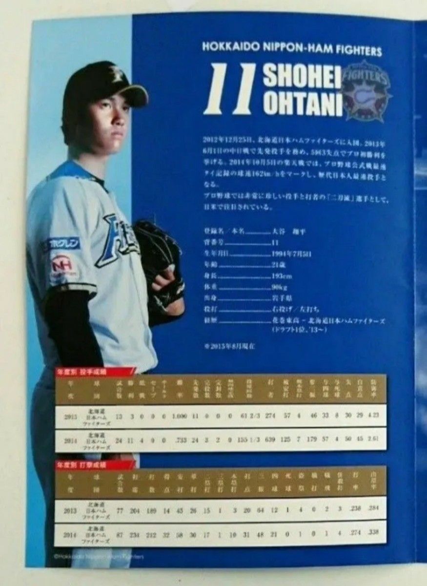 大谷翔平/北海道日本ハムファイターズ/オリジナルフレーム切手 大谷翔平/北海道日本ハムファイターズ/オリジナルフレーム切手
