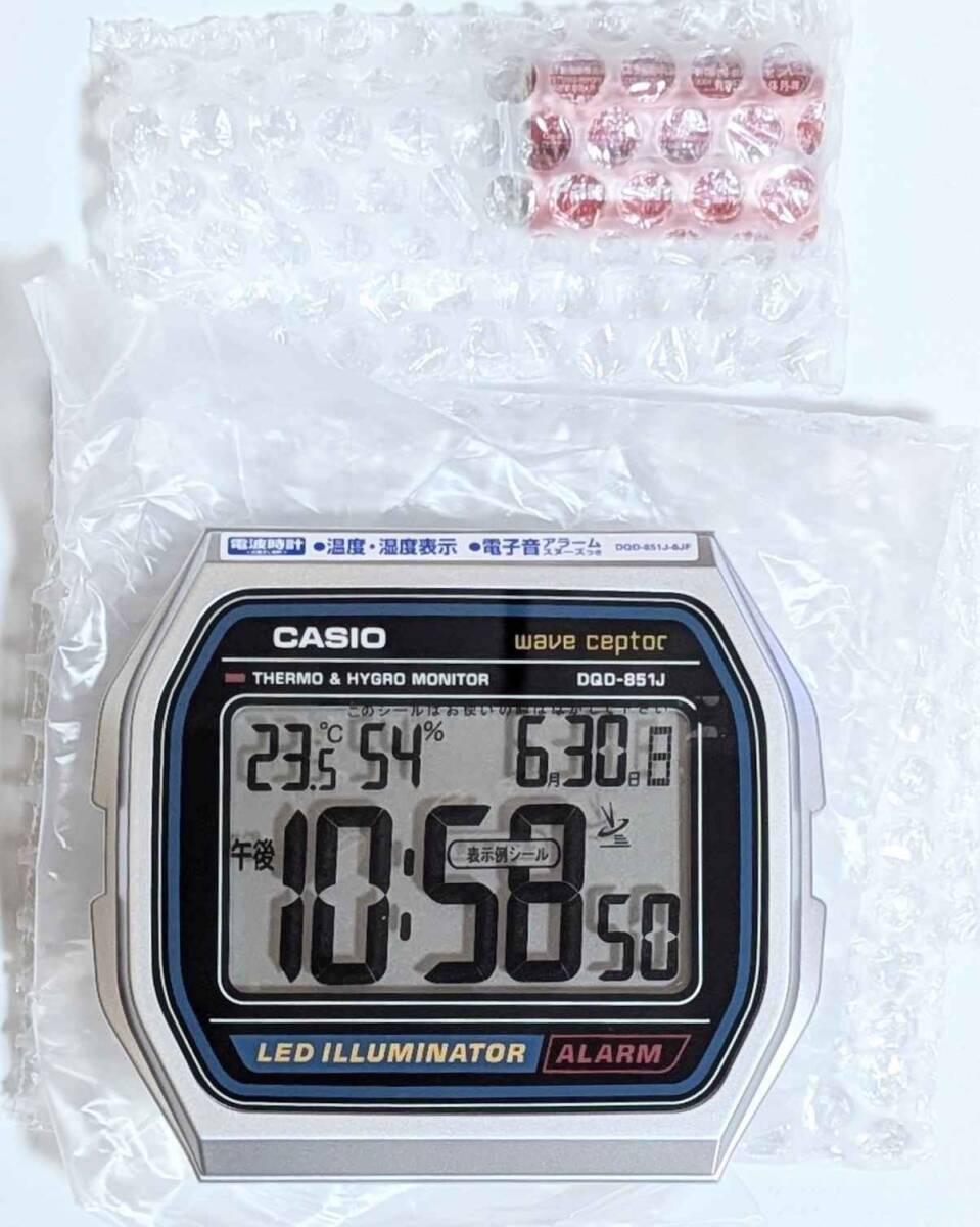 新品未使用】カシオ CASIO DQD-851J-8JF 電波目覚まし時計 wave 新品未使用】カシオ CASIO DQD-851J-8JF 電波目覚まし時計 wave