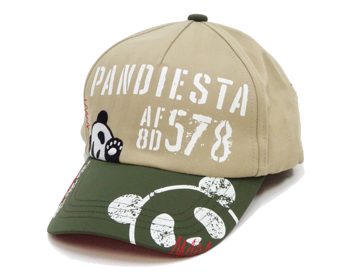 パンディエスタ キャップ PANDIESTA ミリタリーデザイン PDJ-ARMY 切替 ベースボールキャップ 帽子 564954 ベージュ×カーキ 新品