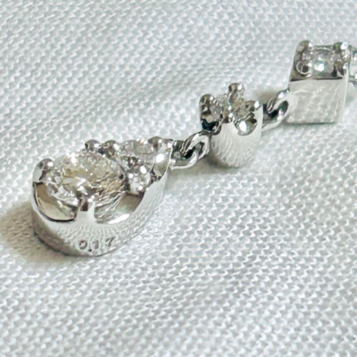 ヴァンドーム青山 0 17ct プラチナ ダイヤモンド ネックレス ヴァンドーム青山 0 17ct プラチナ ダイヤモンド ネックレス