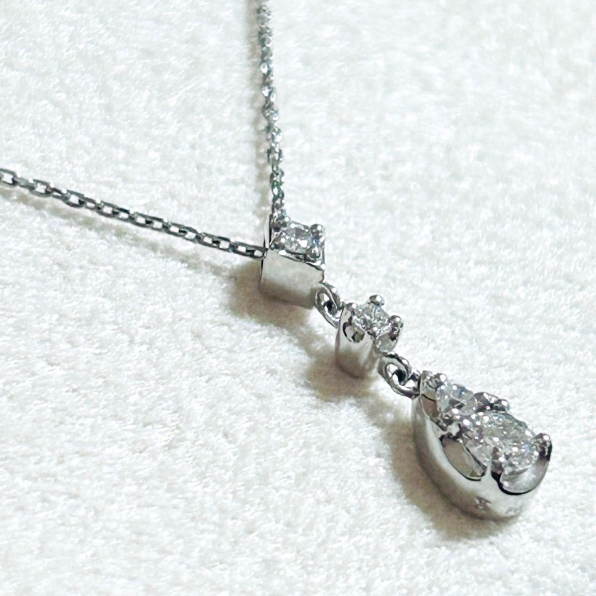 ヴァンドーム青山 0 17ct プラチナ ダイヤモンド ネックレス ヴァンドーム青山 0 17ct プラチナ ダイヤモンド ネックレス