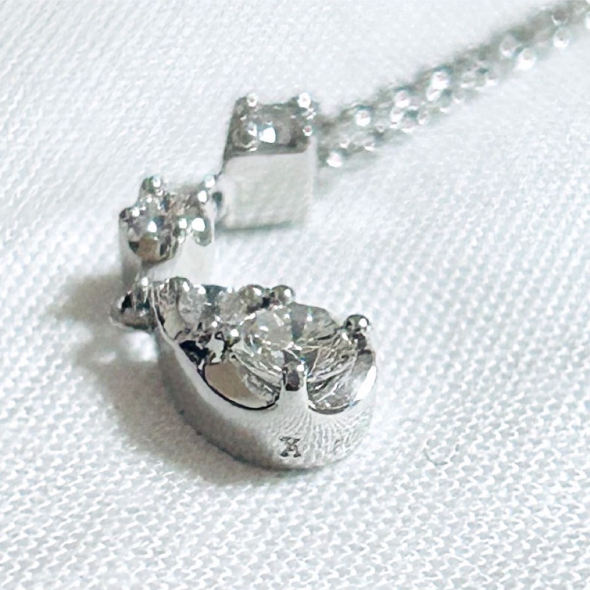 ヴァンドーム青山 0 17ct プラチナ ダイヤモンド ネックレス ヴァンドーム青山 0 17ct プラチナ ダイヤモンド ネックレス