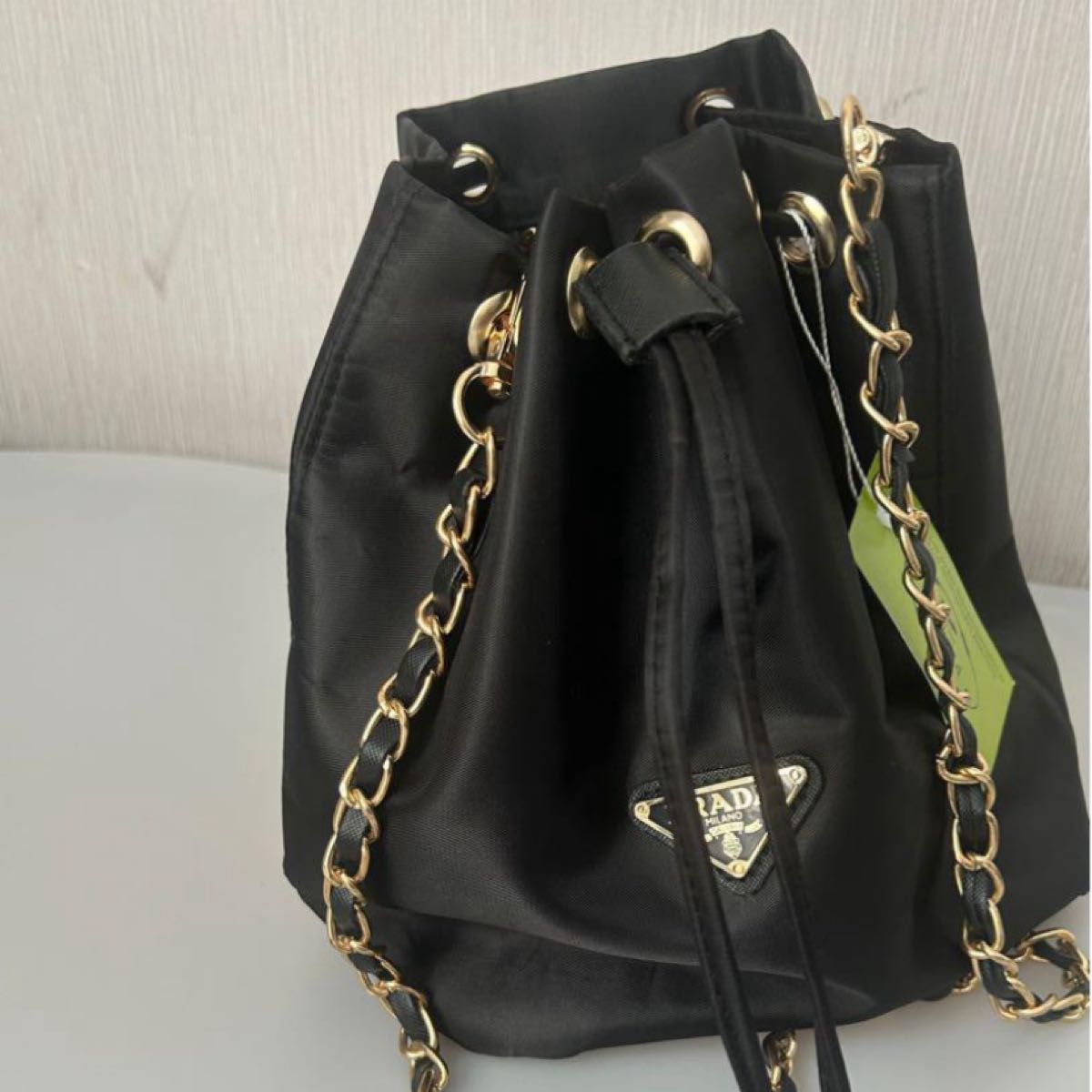 PRADA プラダ ノベルティ 巾着 ポーチ ミニバッグ 黒|プラダ PRADA プラダ ノベルティ 巾着 ポーチ ミニバッグ 黒|プラダ