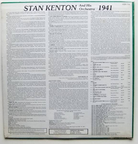 ◆ 未開封・希少 ◆ STAN KENTON and His Orchestra ◆ Hindsight HSR-118 ◆_画像2