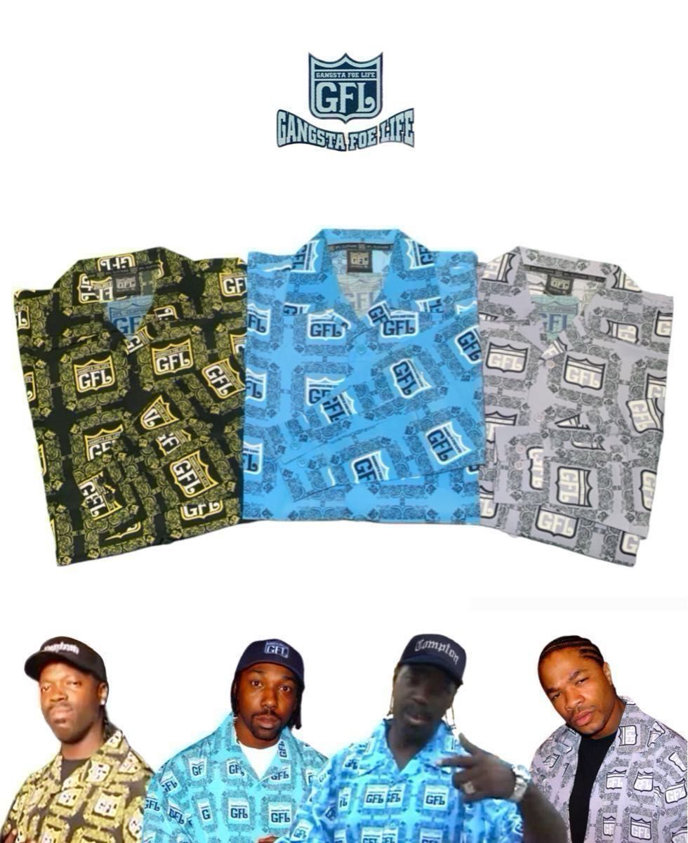 GFLボタンシャツ「GANGSTA FOR LIFE 」G-WAY/新品デッドストック GFLボタンシャツ「GANGSTA FOR LIFE 」G-WAY/新品デッドストック