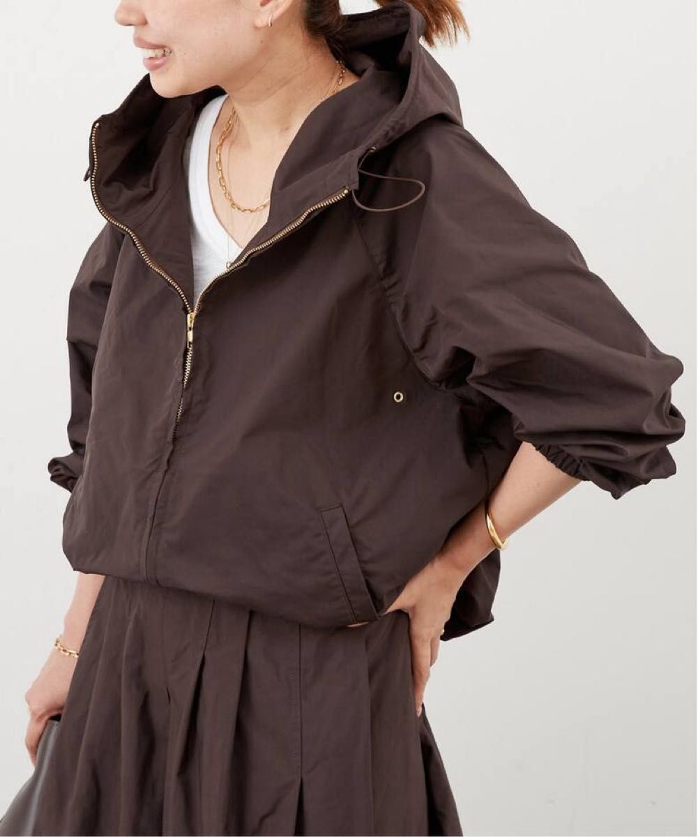 WASHED FULL ZIP ブルゾン フード付き Deuxieme Classe ブラウン WASHED FULL ZIP ブルゾン フード付き Deuxieme Classe ブラウン