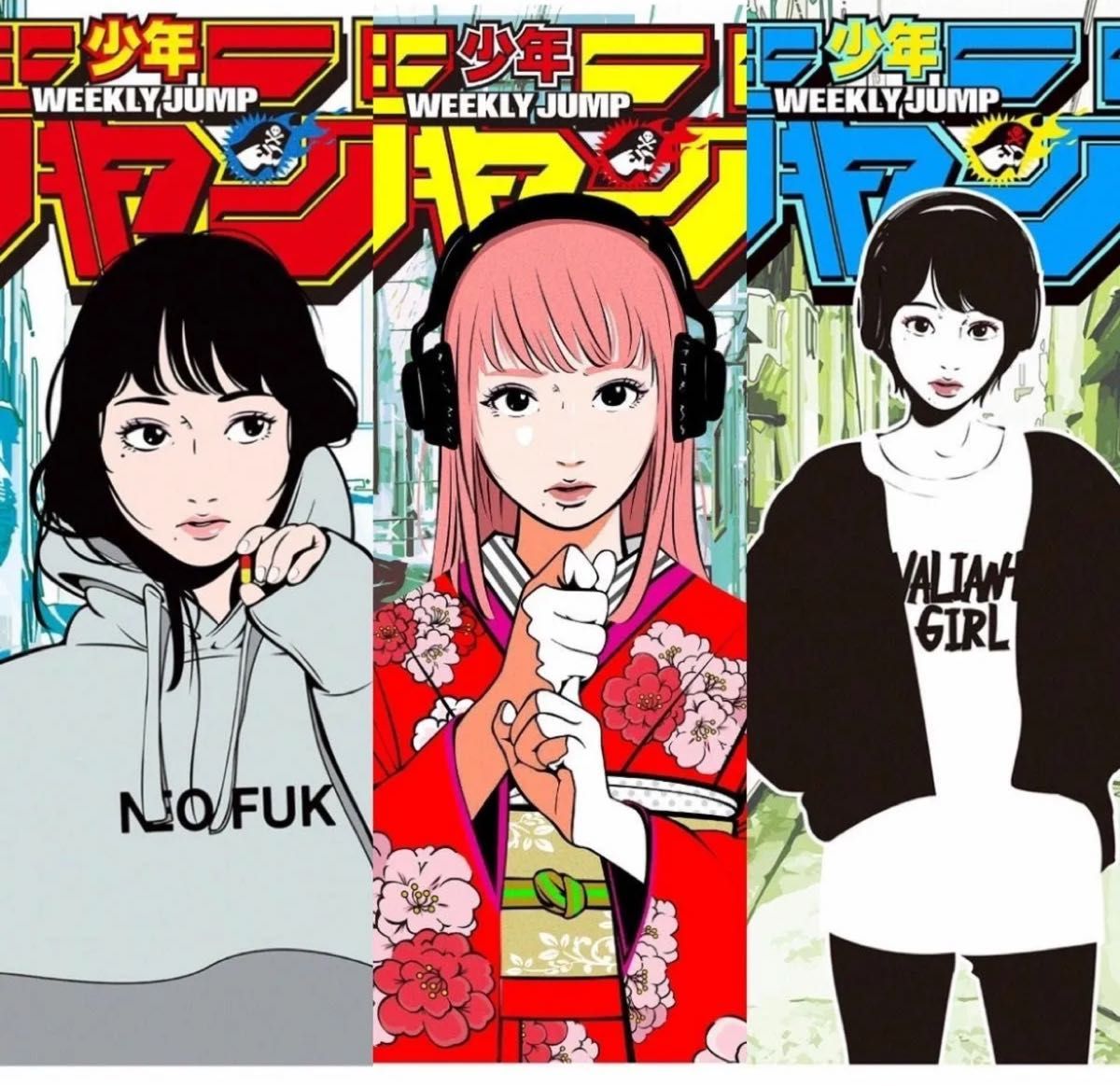 週刊少年ジャンプ × Backside works 立体ポスター 3種セット 週刊少年ジャンプ × Backside works 立体ポスター 3種セット