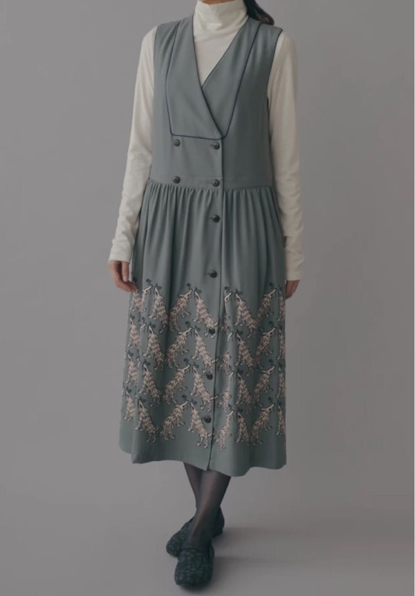 ミナペルホネン wolf & flowerドレス サイズ36 gray|Yahoo ミナペルホネン wolf & flowerドレス サイズ36 gray|Yahoo
