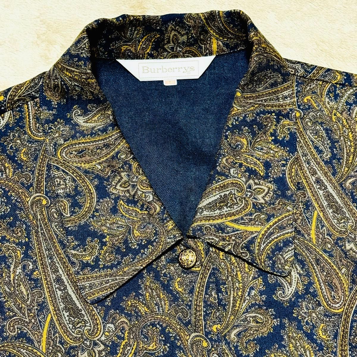 美品】バーバリー ペイズリー柄 セットアップ ジャケット 美品】バーバリー ペイズリー柄 セットアップ ジャケット
