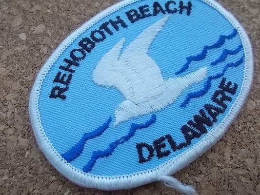 80s レホボスビーチ デラウェアREHOBOTH BEACH刺繍ワッペン/ビンテージかもめVoyager旅行スーベニア土産USA古着ジャケットのカスタムに！_画像2