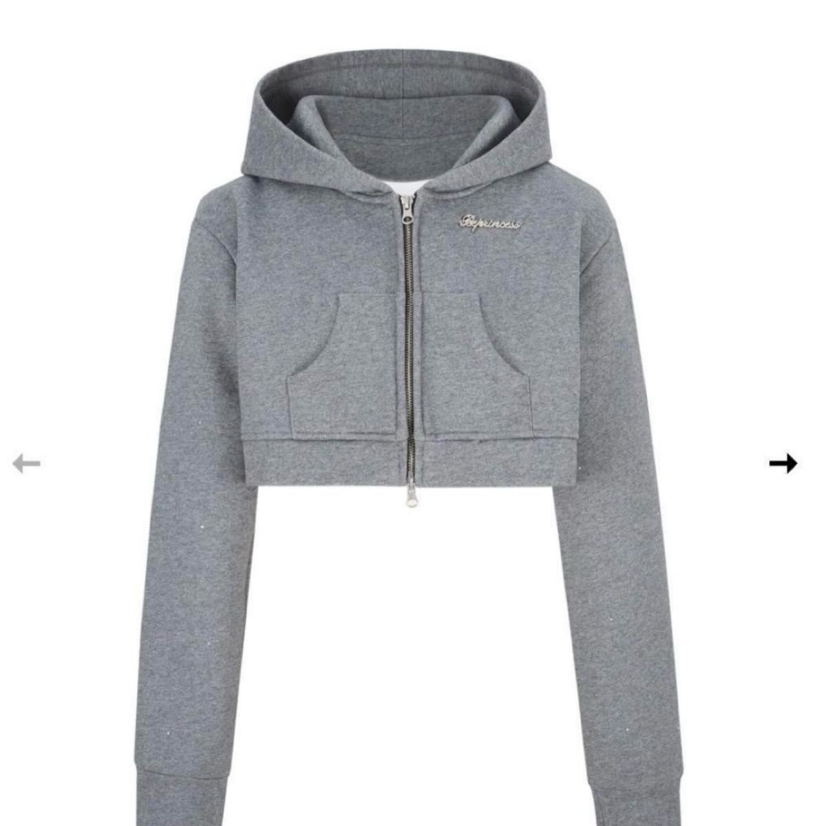 andwang アンドワン Kirakira short Zip up パーカー スウェット andwang アンドワン Kirakira short Zip up パーカー スウェット