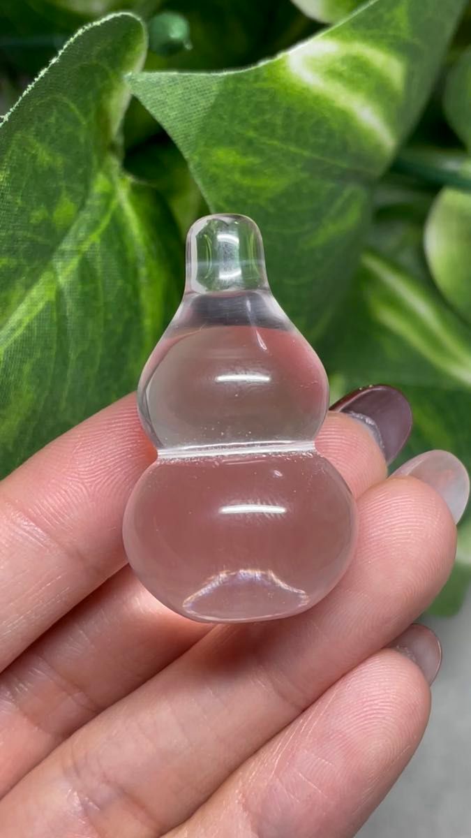 天然水晶 高透明 ひょうたん 瓢箪 置物 天然石 パワーストーン 邪気払い