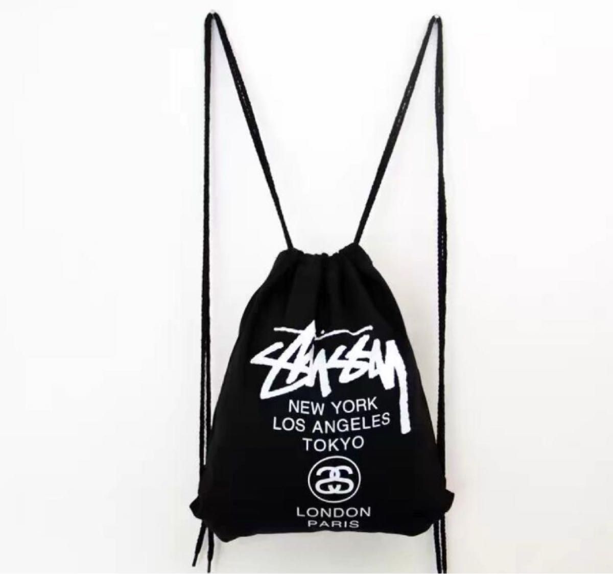 ステューシー STUSSY ナップサック リュック ブラック 新品 ステューシー STUSSY ナップサック リュック ブラック 新品